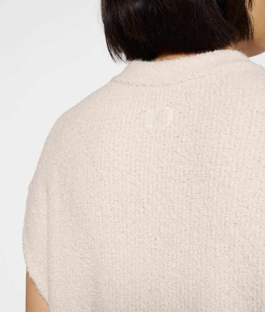 10DAYS | SHORT SLEEVE BOUCLE TOP