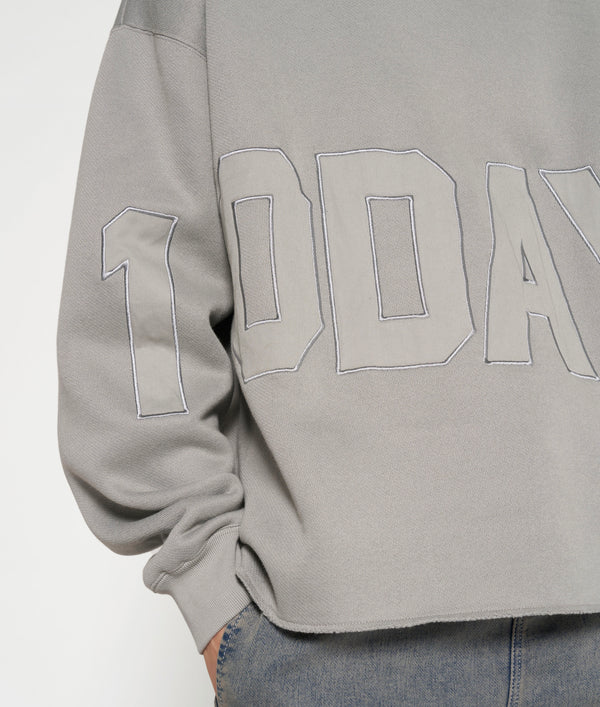 10DAYS | STATEMENT HOODIE LOGO PATCH GRAPHITE