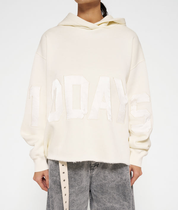 10DAYS | STATEMENT LOGO HOODIE LIGHT NATURAL