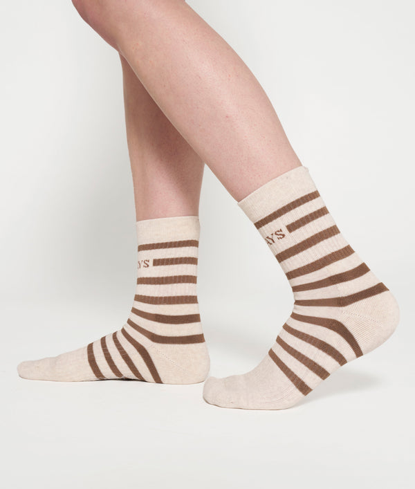 10DAYS | SOCKS STRIPES BROWN