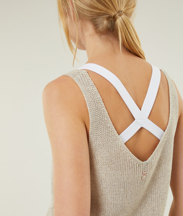 10DAYS | SHINY KNIT TOP STONE