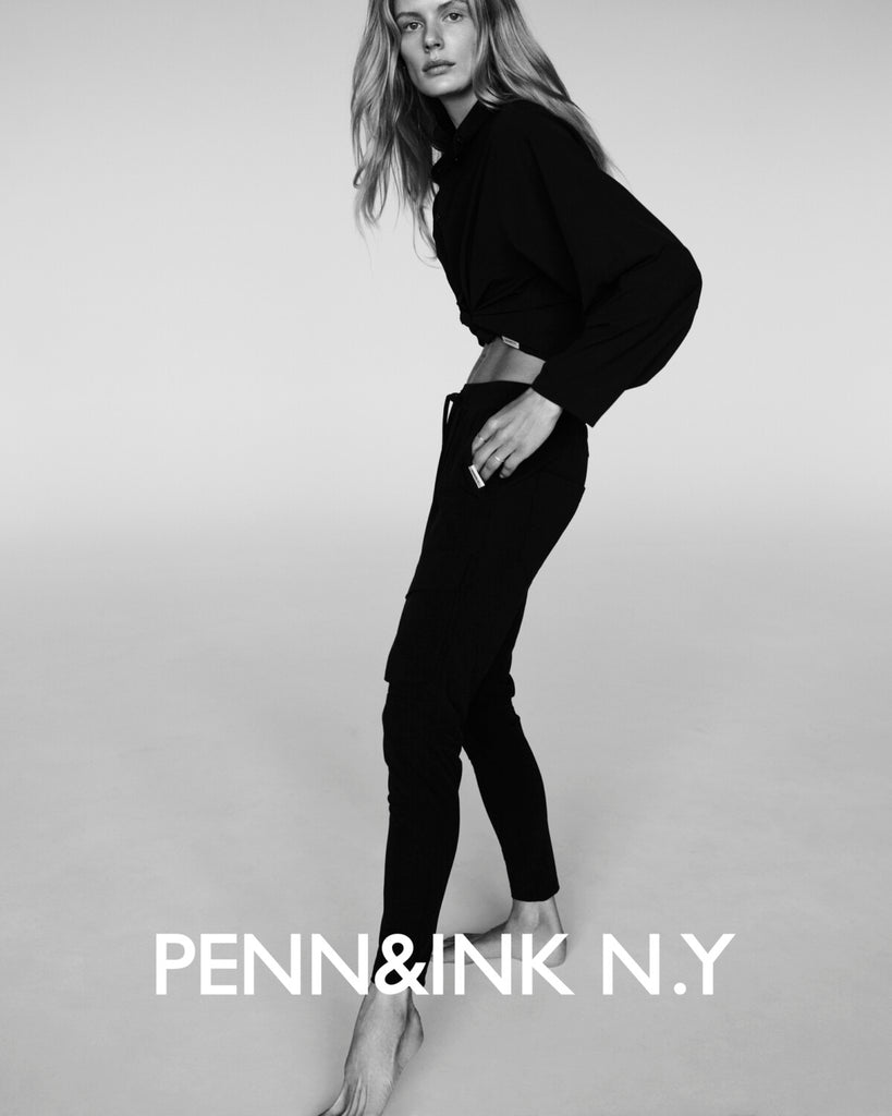 PENN & INK NY | CARGO TROUSERS - BLACK - lfshneb