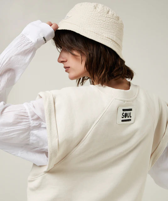 10DAYS | CROPPED SHORTSLEEVE SWEATER - DUST